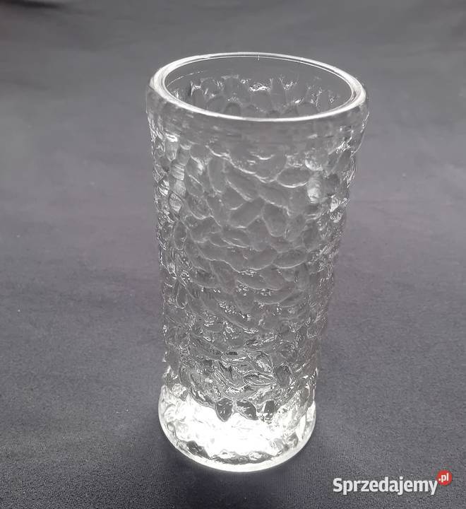 Wazonik szklanka barmańska szkło mrożone Bohemia Koźminek