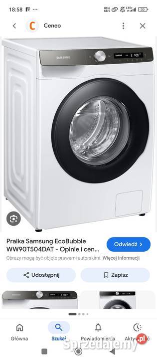 Pralka Samsung Eco bubble 9 1400obr Warszawa