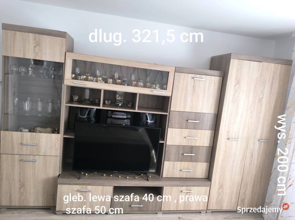 Meblościanka dąb Sonoma dąb trufla Bruczków