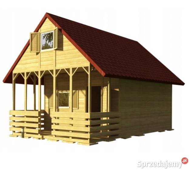 DOMEK LETNISKOWY DREWNIANY CAŁOROCZNY 5m7m 15mm Korczyna