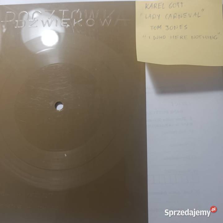 Pocztówka dzwiękowa KAREL GOTT TOM JONES śląskie Rybnik