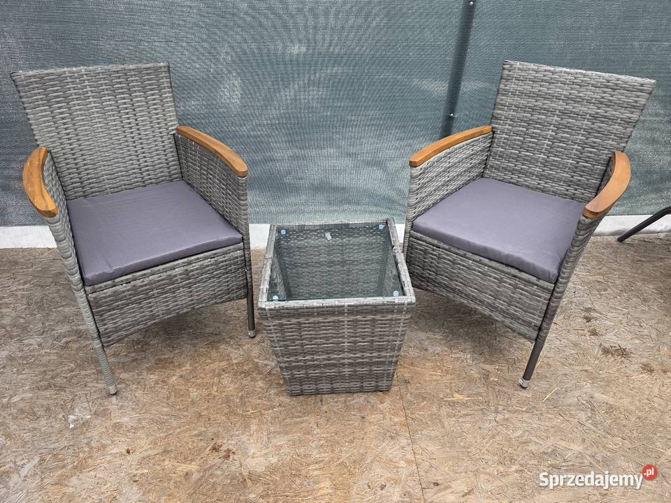 Zestaw mebli ogrodowych dwa fotele plus stolik Wschowa
