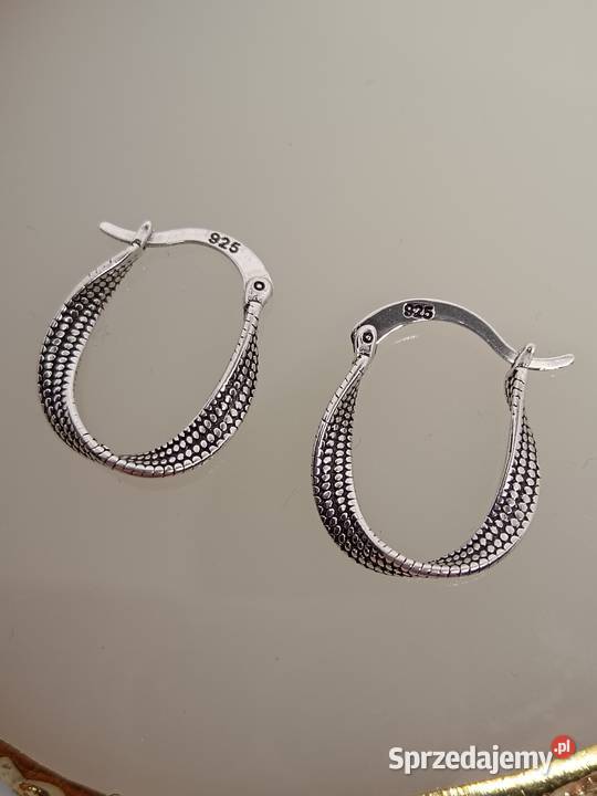Kolczyki klasyczne 925 srebro opolskie Olesno sprzedam