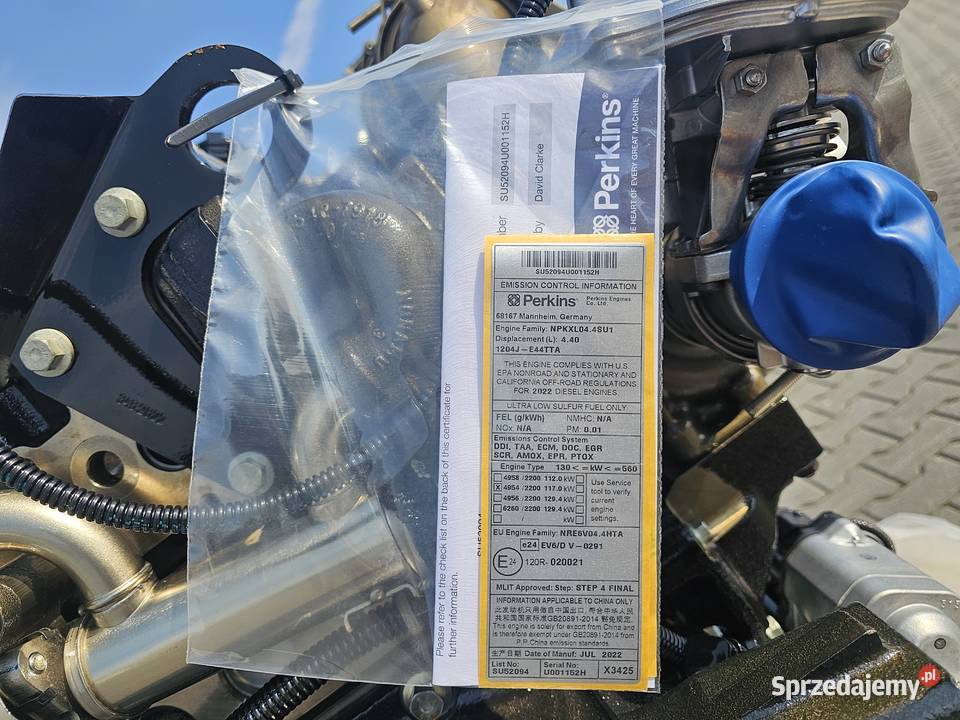 NOWY silnik PERKINS C44 117kW BiTurbo Engine