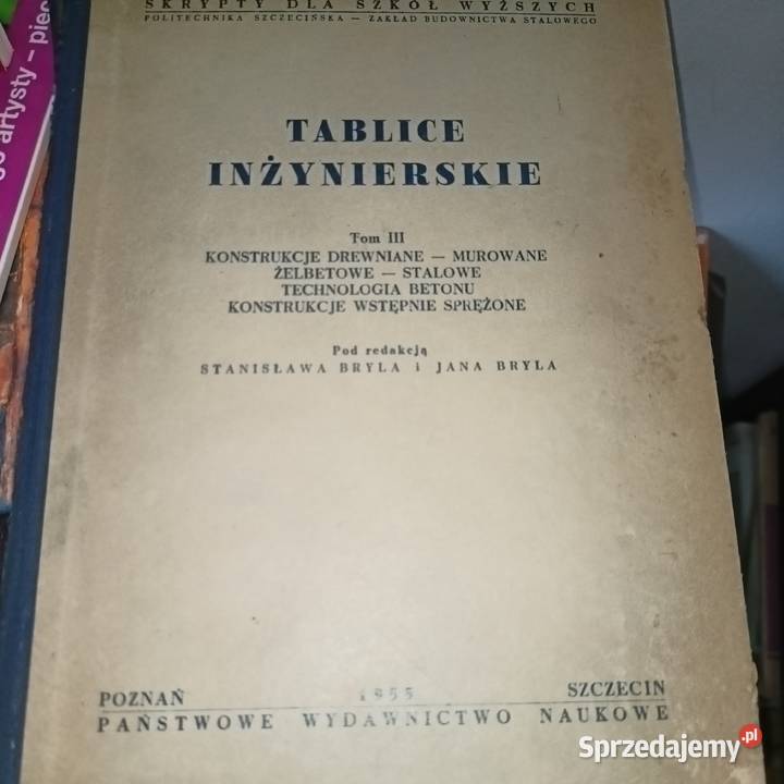 Tablice inżynierskie konstrukcje drewniane