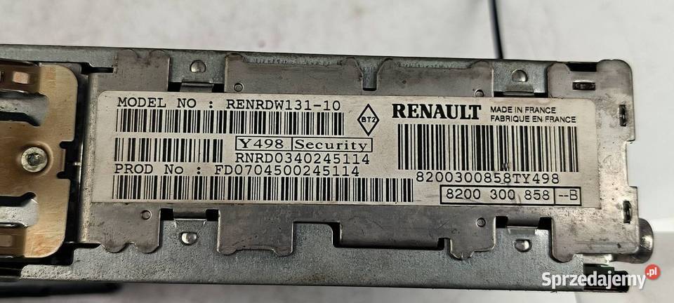 RADIO RENAULT MEGANE SCENIC II 8200300858 kujawsko-pomorskie Lipno