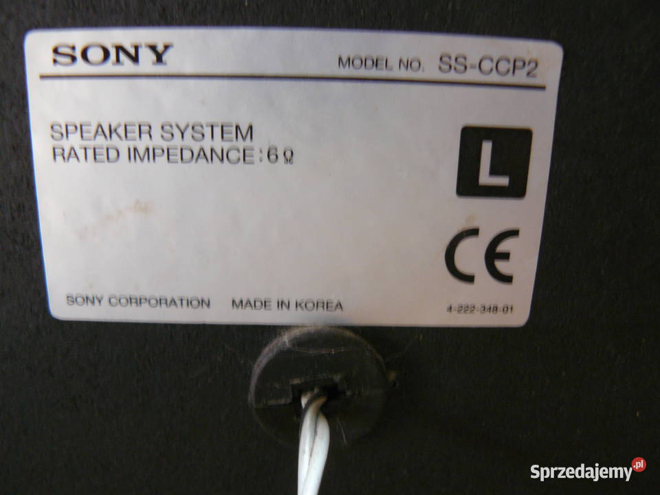 Kolumny głośniki Sony 2 para 6 ohm wymiary Nowa Sól sprzedam