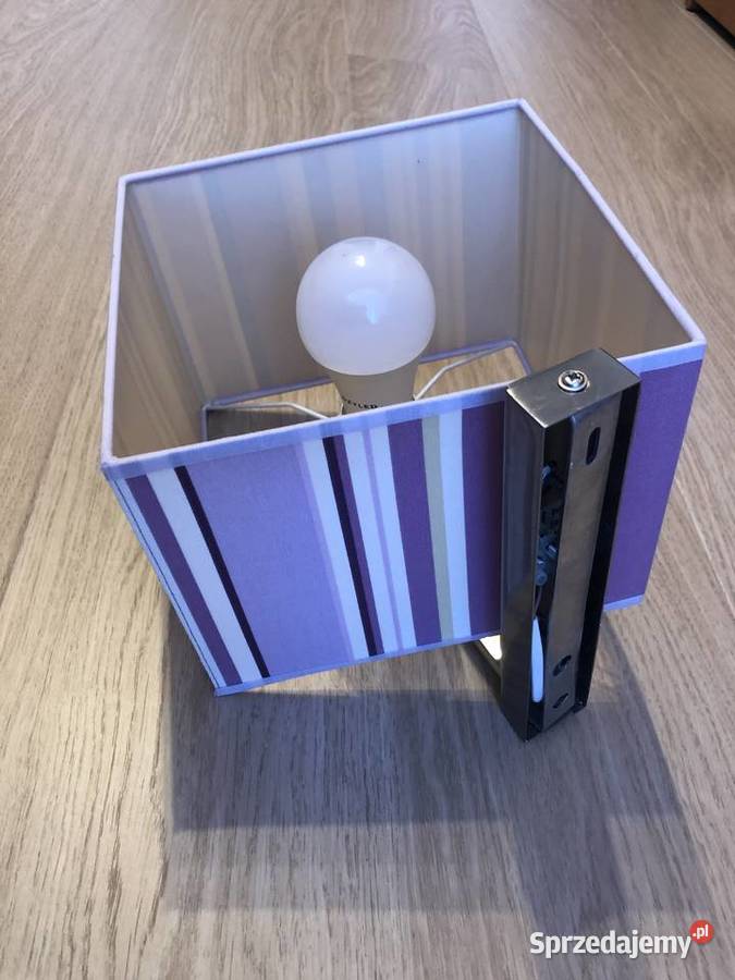 Fioletowa wisząca lampa i kinkiet w pasy Violado wielokolorowy