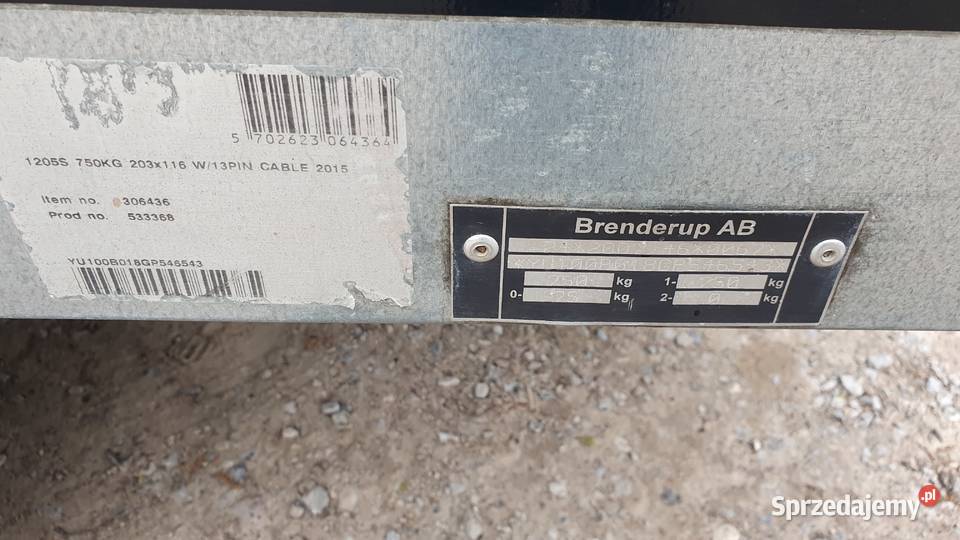 przyczepka brenderup wzmocniona Przyczepy i naczepy Kiełczewice Dolne