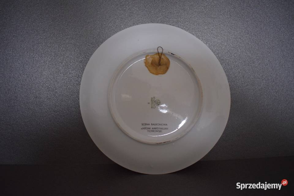 Talerz ozdobny Scena balkonowa fabryka porcelany