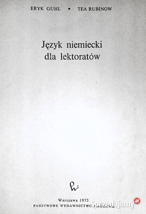 Język niemiecki lektoratów Eryk Guhl Tea Rubinow Chełm