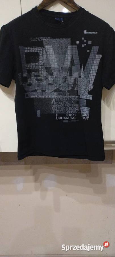 TShirt męski w kolorze czarnym z nadrukiem Lublin