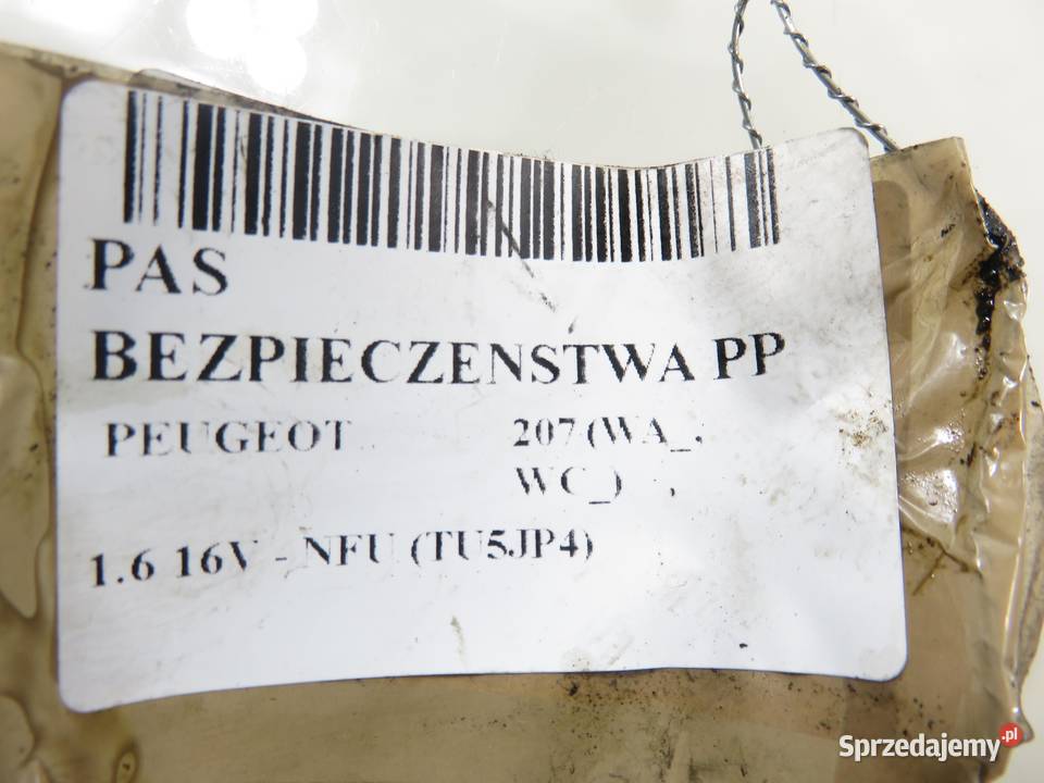 PAS PRAWY PRZEDNI PEUGEOT 207 0404033 małopolskie