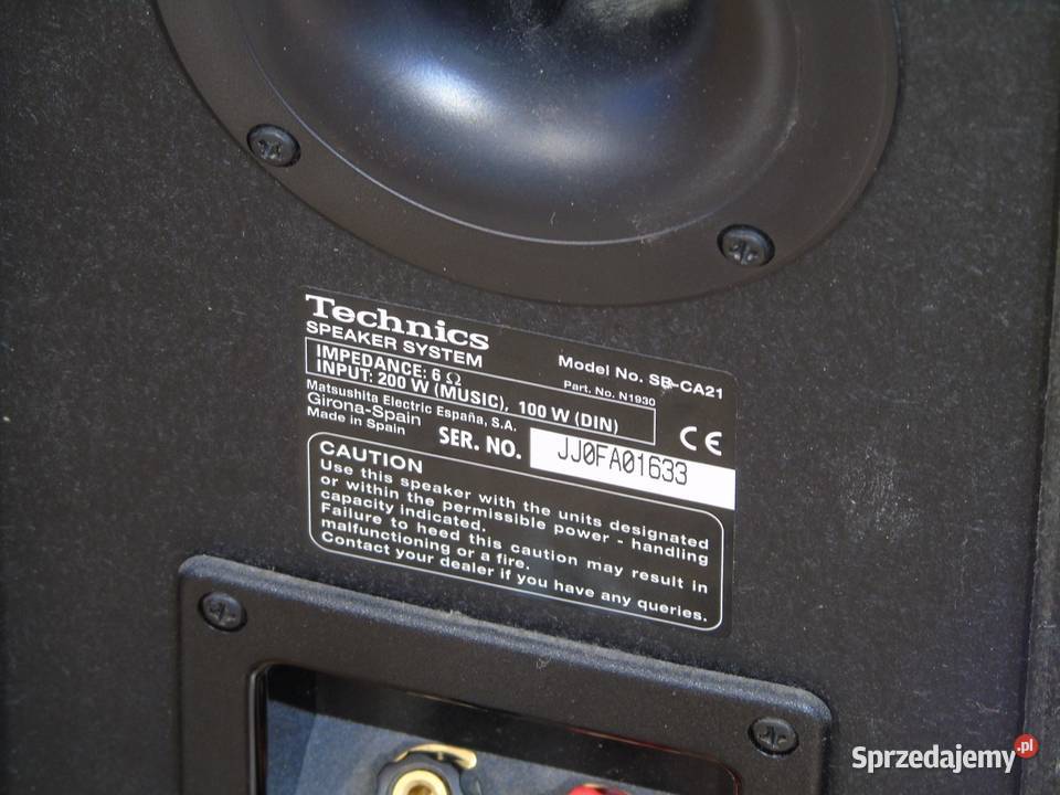 Świetne kolumny stereo Technics SBCA21 sprawne Jasło