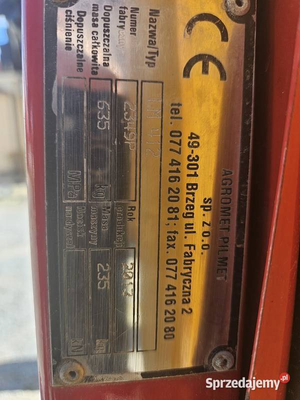 Opryskiwacz Unia Pilmet LM 412