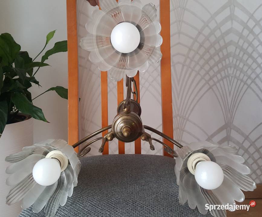 Żyrandol patynowany CAPRI klosze mazowieckie Ząbki