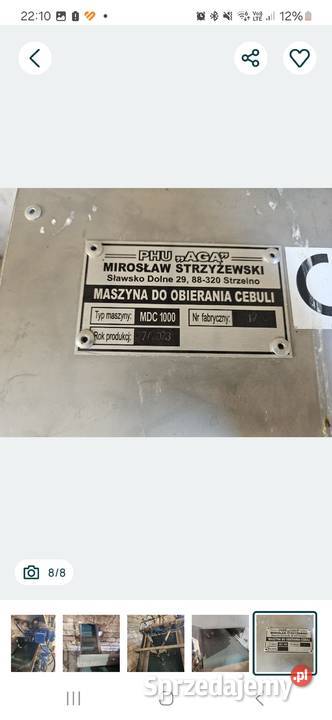 Maszyna do obierania cebuli