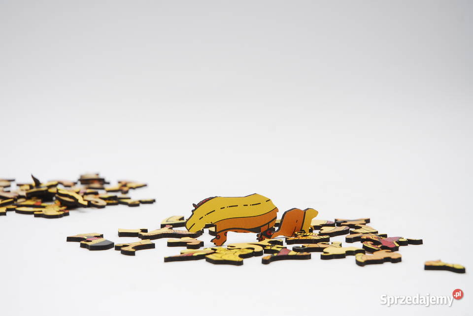 Puzzle Drewniane Premium EKO Układanka LION Logiczne