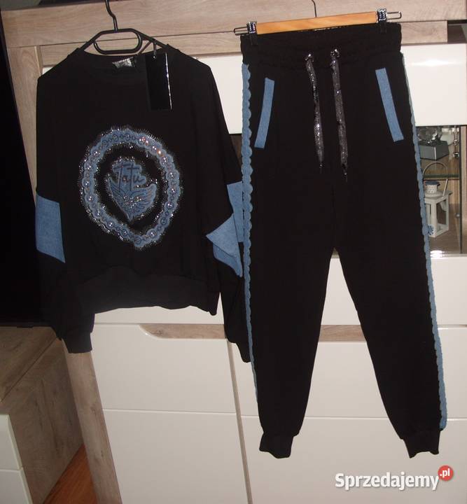 TATU bawełniany dres z dodatkiem jeansu cyrkonie Rawicz sprzedam