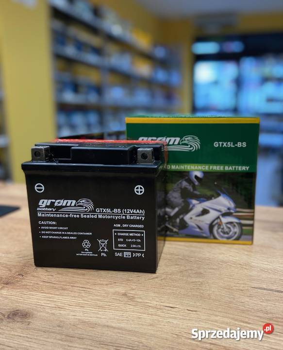 Akumulator motocyklowy GROM GTX5LBS YTX5LBS 12V Włocławek