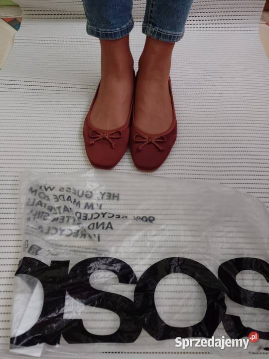 40 ASOS Brązowe baleriny biznesowe z Londynu Balerinki