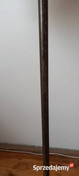Ładna mosiężna lampa podłogowa z abażurem łódzkie Skierniewice