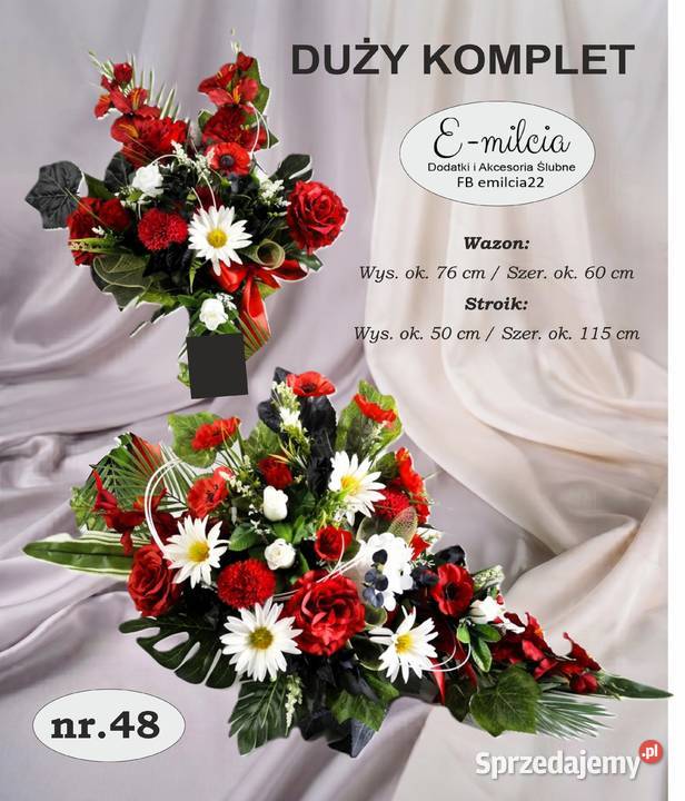 DUŻY Komplet Stroików na Pomnik Cmentarz lubuskie Zielona Góra sprzedam
