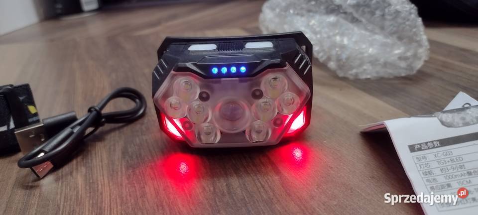 Lampka 2000 Lumen latarka czołowa czołówka 9 LED