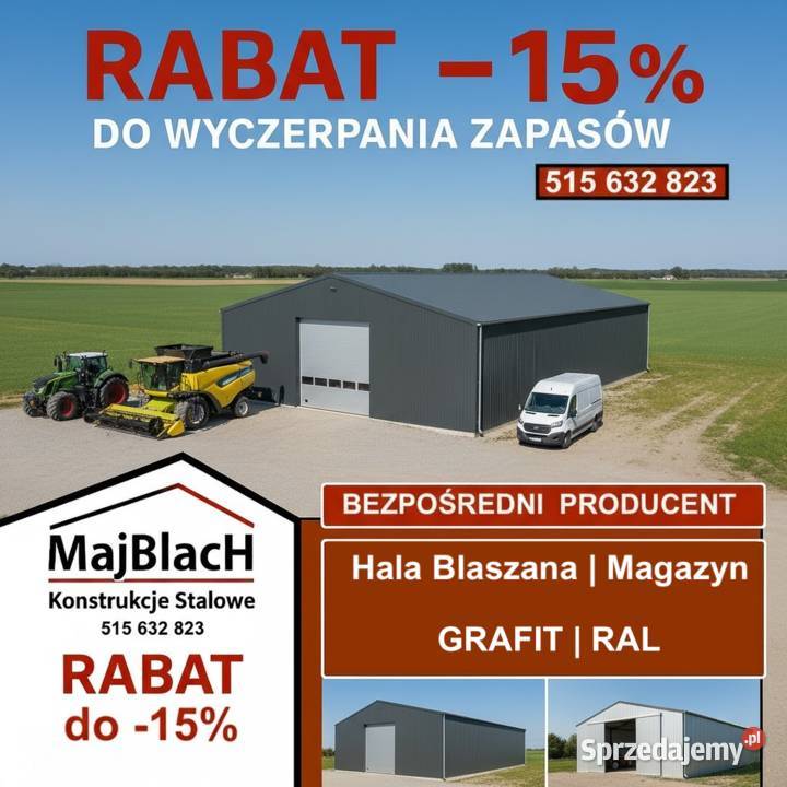 A67Złoty Dąb Zadaszenie Garaże Bezpośrednio blacha mazowieckie Ostrołęka