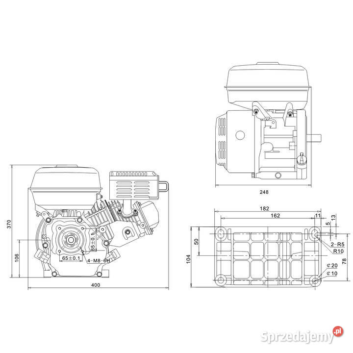 Silnik przemysłowy benzynowy WEIMA W230FS 75 Wał Pułtusk