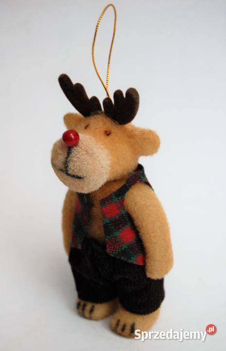 Renifer w ubranku maskotka zawieszka świąteczna Dekoracje i ozdoby Lublin