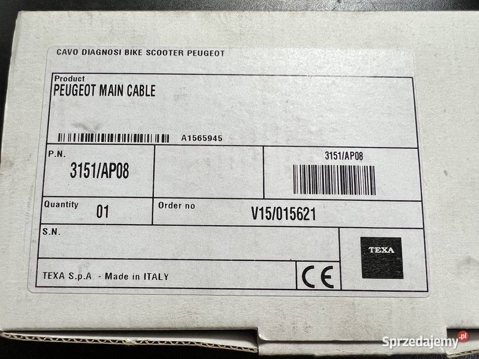 Kabel diagnostyczny Texa Peugeot 3151AP08 Kozienice sprzedam