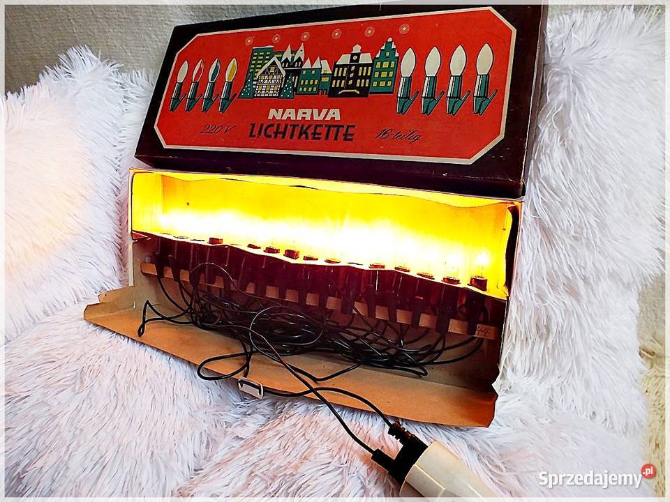 Kultowe lampki choinkowe Świeczki 16 z PRL w Żary