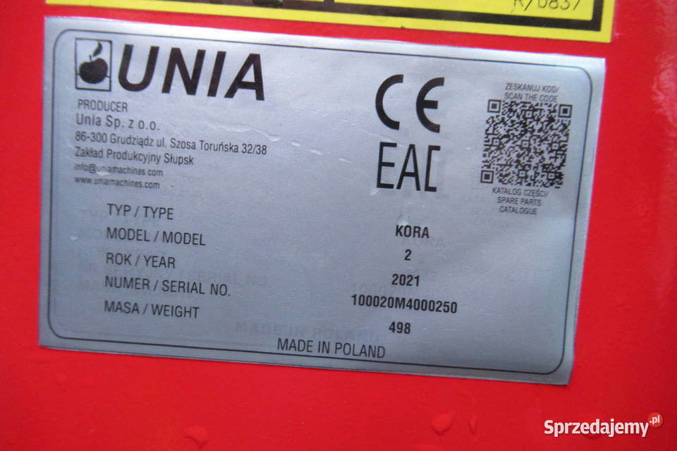 sadzarka UNIA KORA 2 Pozostałe łódzkie Lubochnia sprzedam