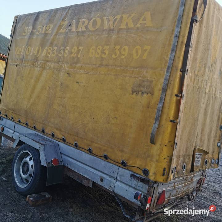 Przyczepka lekka 3m x13m plandeka stelaż towarowe