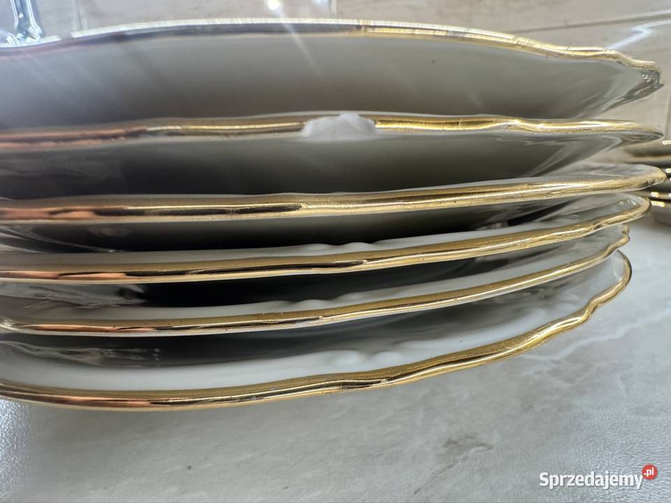 Elegancki serwis obiadowy Bavaria kolor ecru lubelskie Biłgoraj
