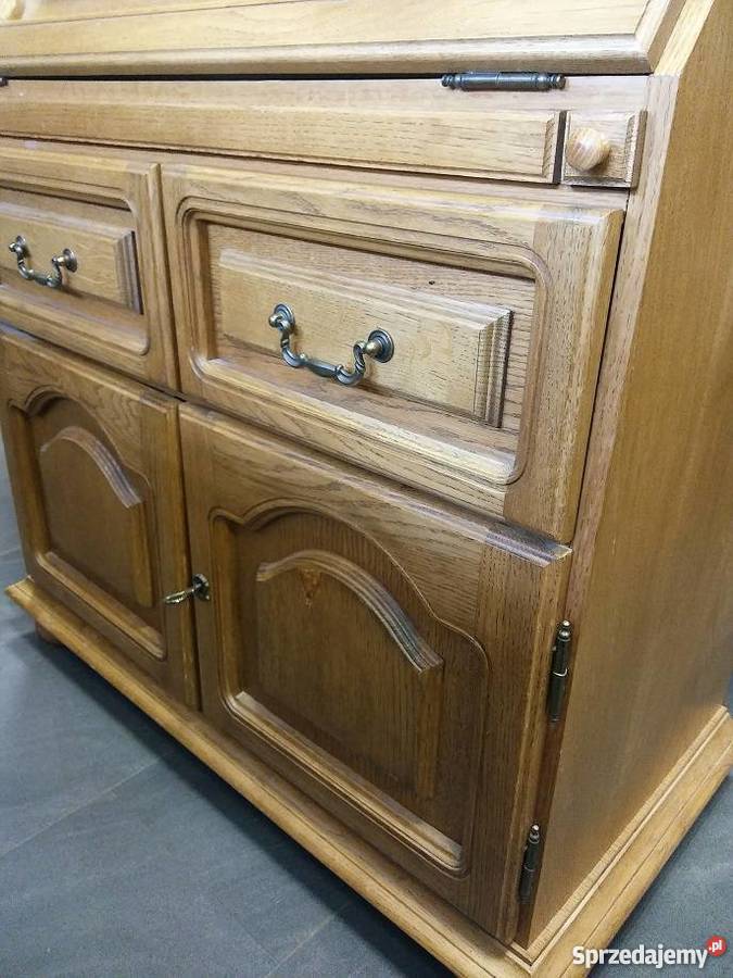 SEKRETARZYK biurko dąb rustykalny dębowy Trzebicz