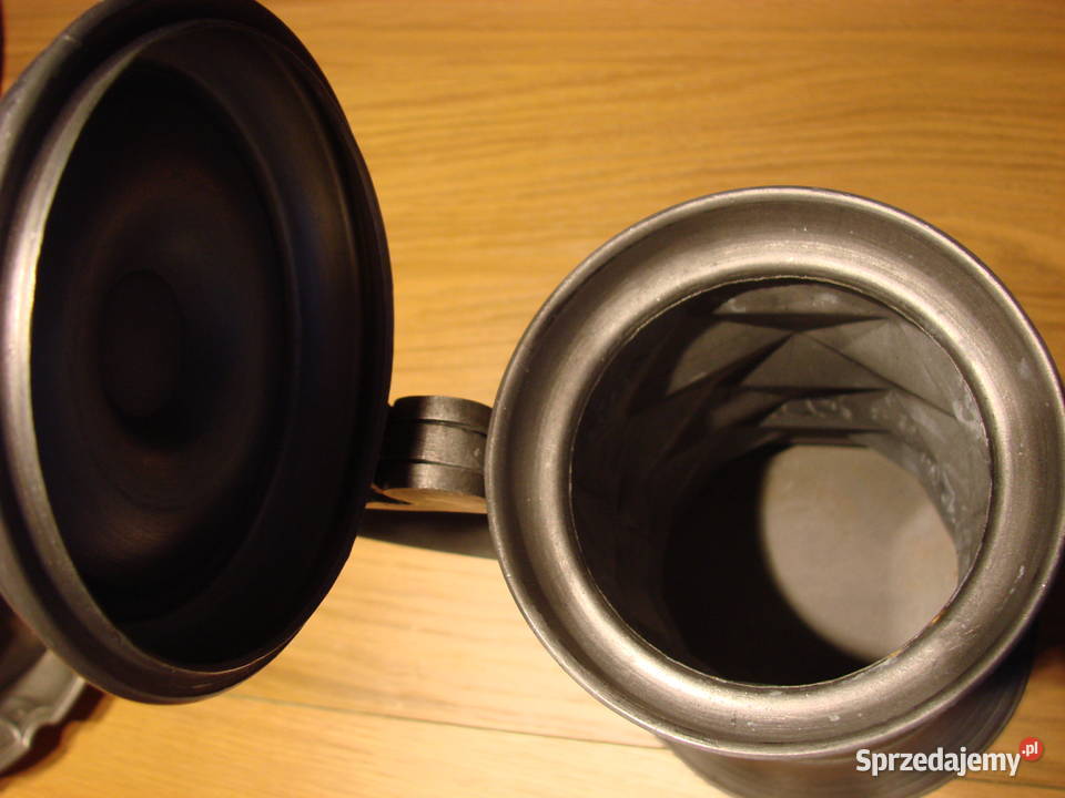 Peltro Etain Pewter Zinn duży cynowy kufel Birofilistyka pomorskie