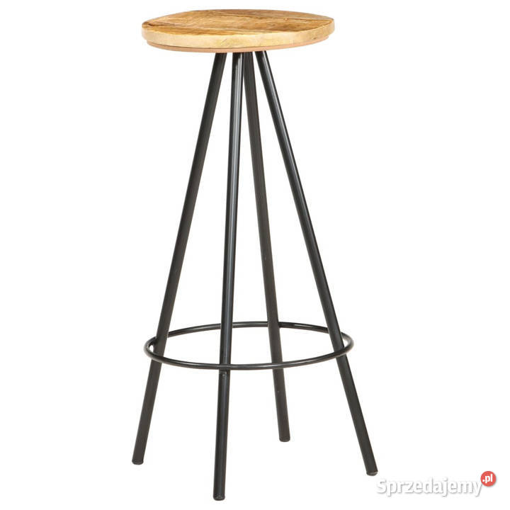 Stołki barowe 4 surowe drewno mango WM286615