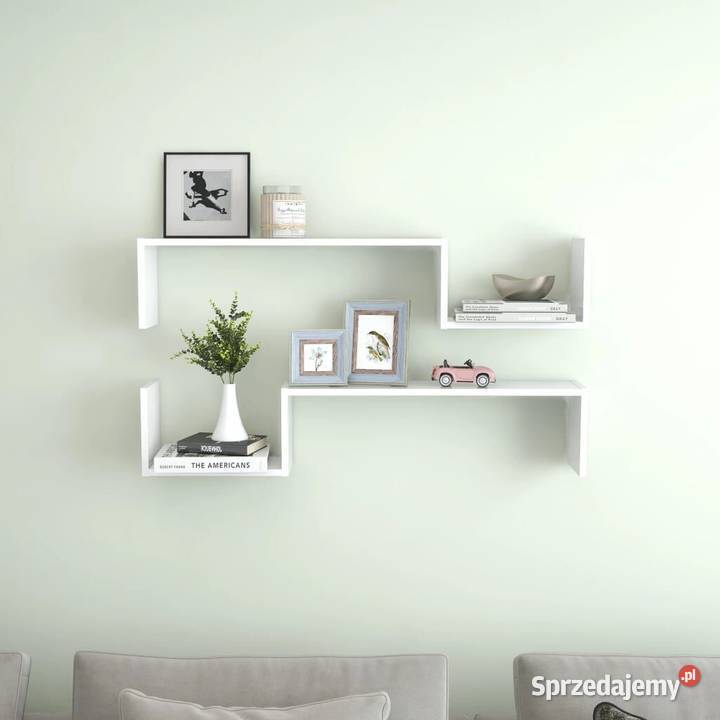 vidaXL Półki ścienne 2 biały 100x15x20 Drewno Półki Warszawa sprzedam