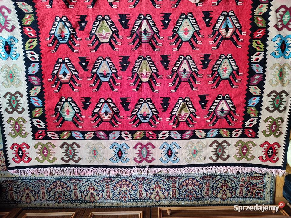 Kilim wełniany duży z zawieszkami Białystok