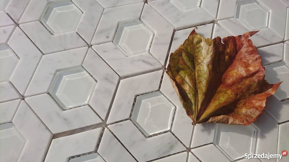 Mozaika FLOWER Bianco Carrara Crystall Glass dolnośląskie