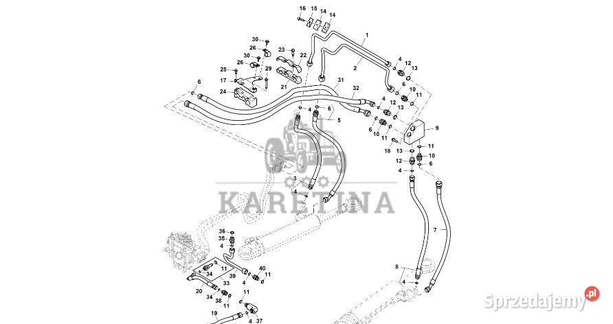 John Deere 9470RX Przewód hydrauliczny RE587219 Jastrzębniki sprzedam