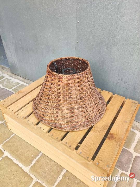 Stylowy abażur wiklinowy styl boho rustykalny Podkałek