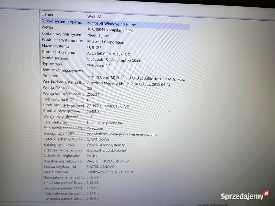 Komputer Asus Wągrowiec
