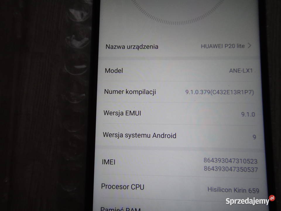 Huawei P 20 Lite ANELX1 644Gb małopolskie Kraków