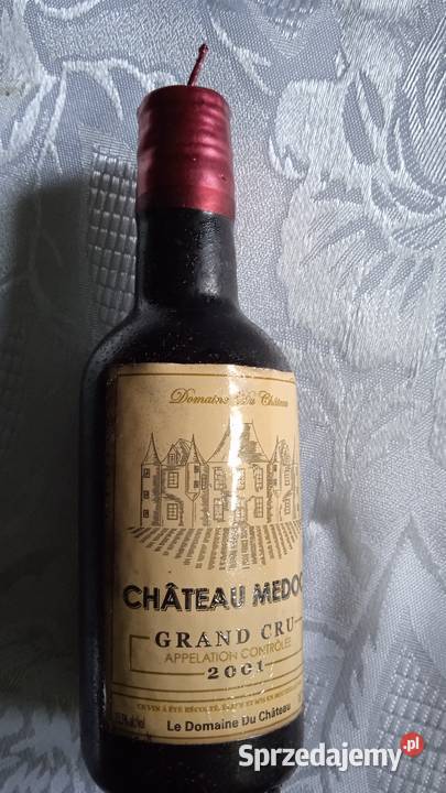 ZESTAW ŚWIEC W FORMIE BUTELEK WINA CHATEAU MEDOC Piła