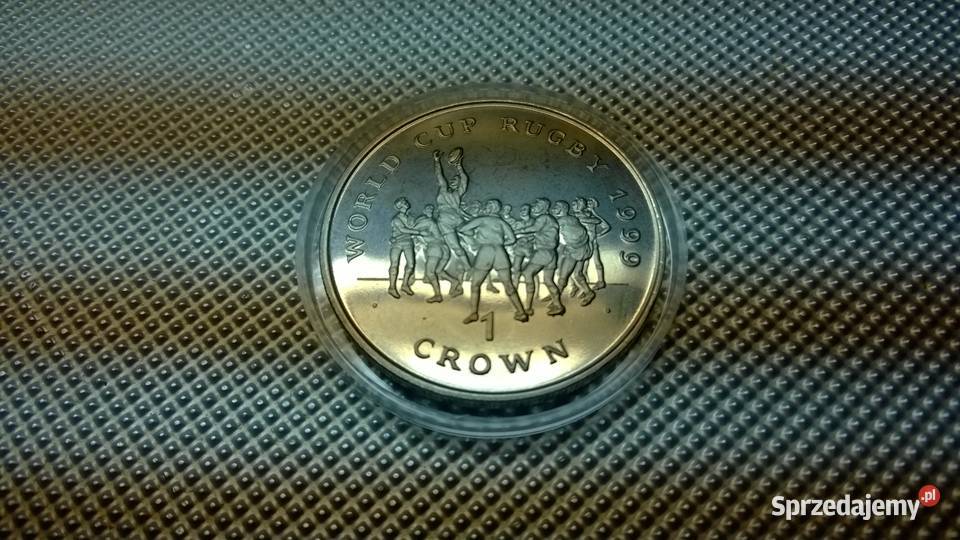 MONETA Wyspa Man 1 korona 1999 Puchar Świata w Warszawa sprzedam