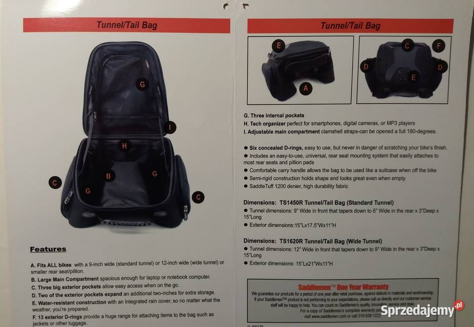 Torba na motocykl Saddlemen mazowieckie Zajezierze