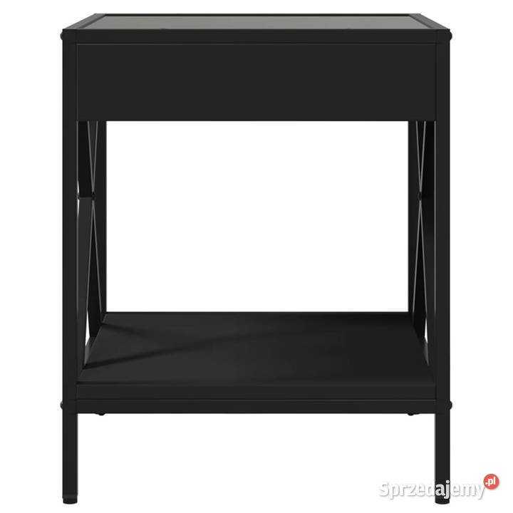 Stolik kawowy z LED Infinity czarny 40x40x49 sprzedam